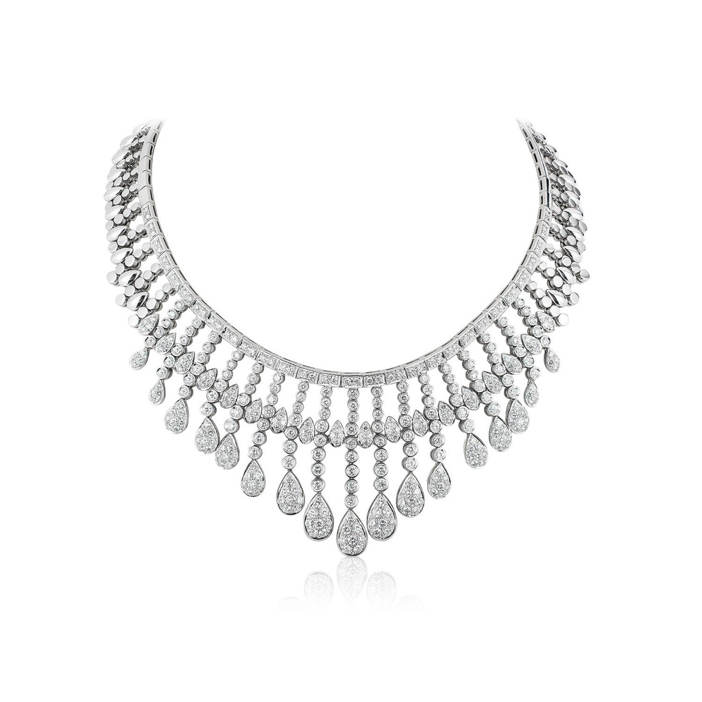 White Gold Art Deco Diamond Necklace
