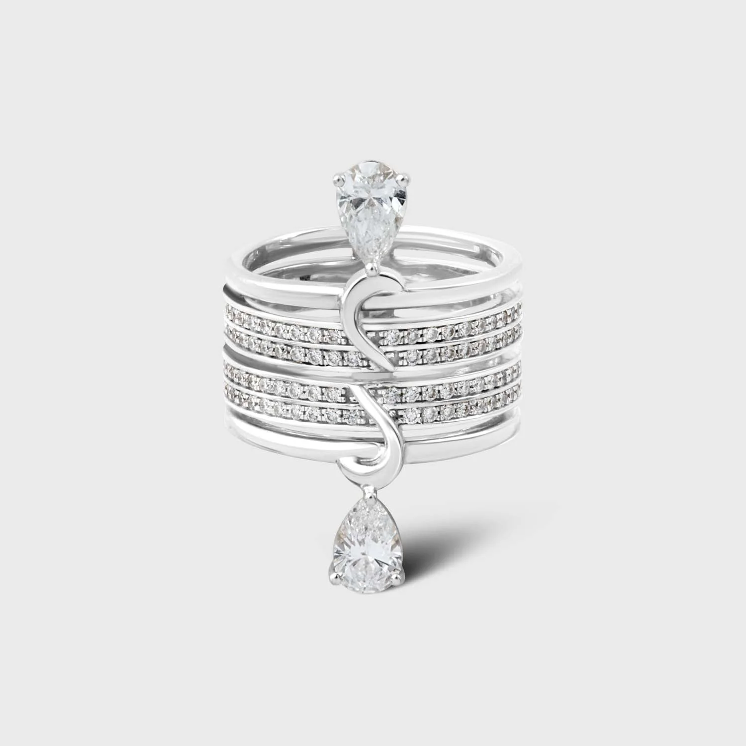 White Gold Celestial Ring