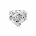 White Gold Criss Cross Diamond Ring