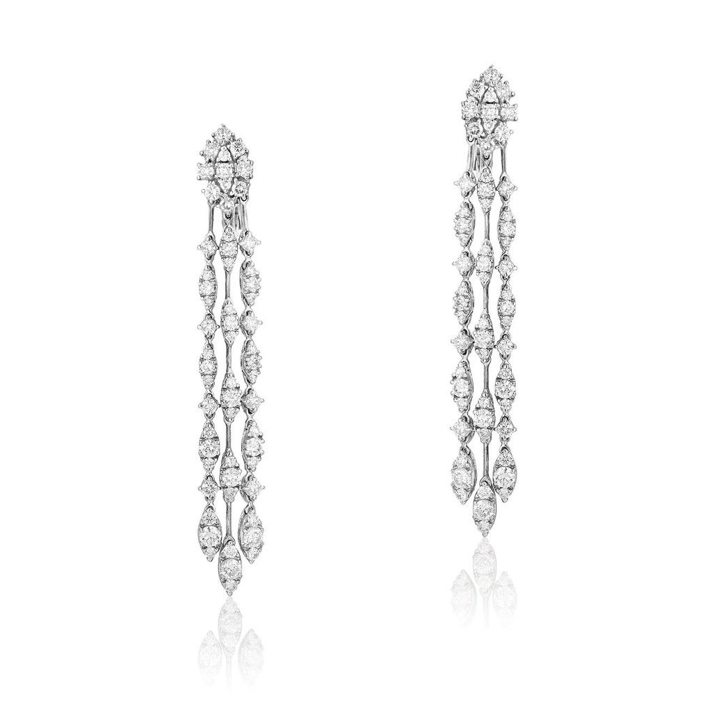 White Gold Dakota Diamond Drop Earrings