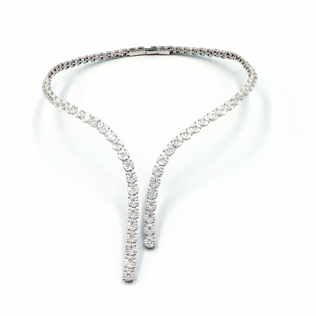 White Gold Diamond Cocktail Necklace