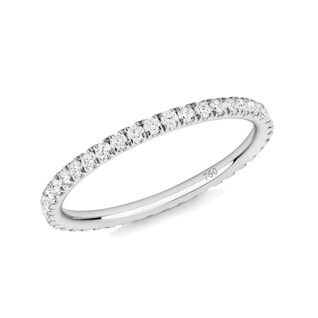 White Gold Diamond Skinny Full Eternity Ring