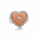 White Gold Eosite Heart Shape Ring
