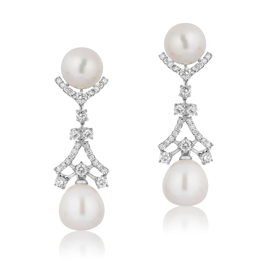 White Gold Filippa Dangling Earrings