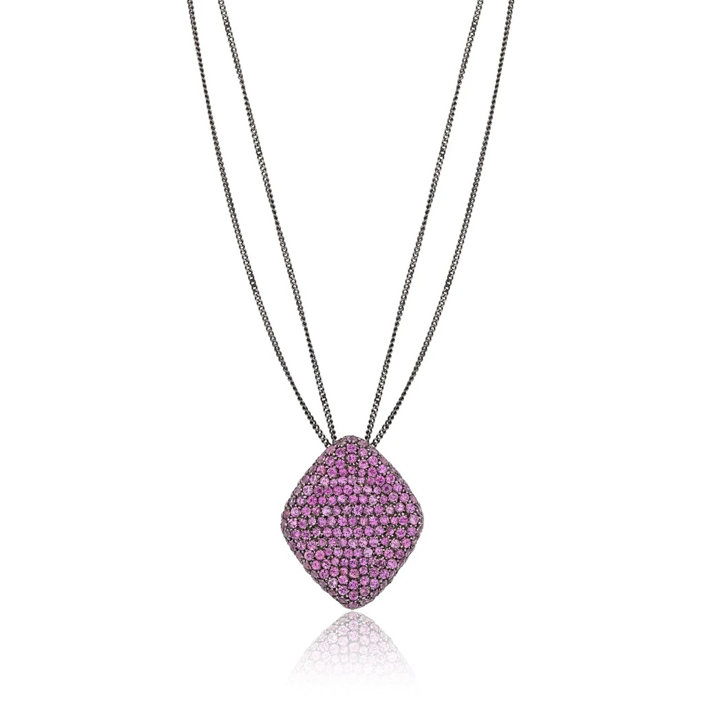 White Gold Galassia Pink Sapphire Pendant