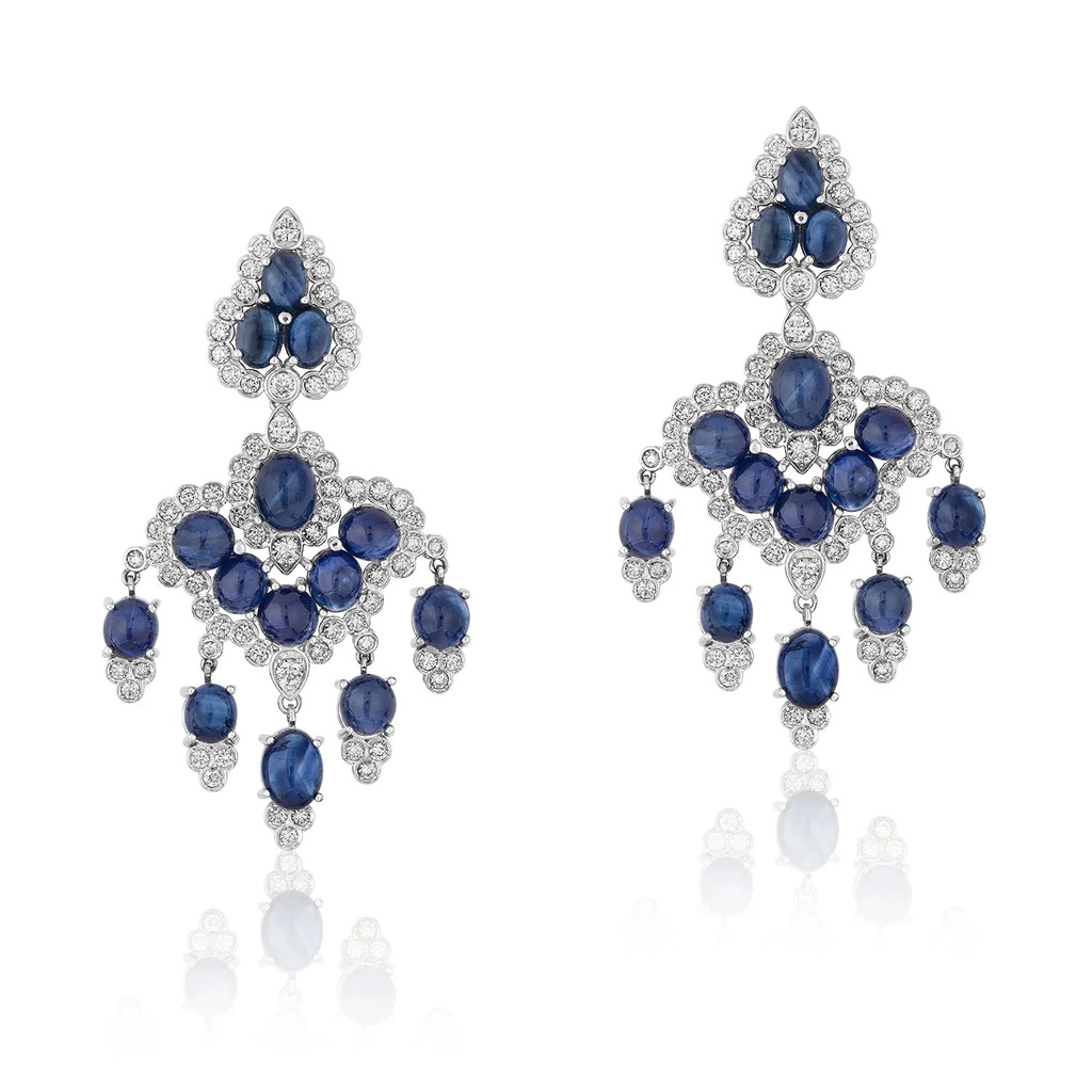 White Gold Inga Dangling Earrings