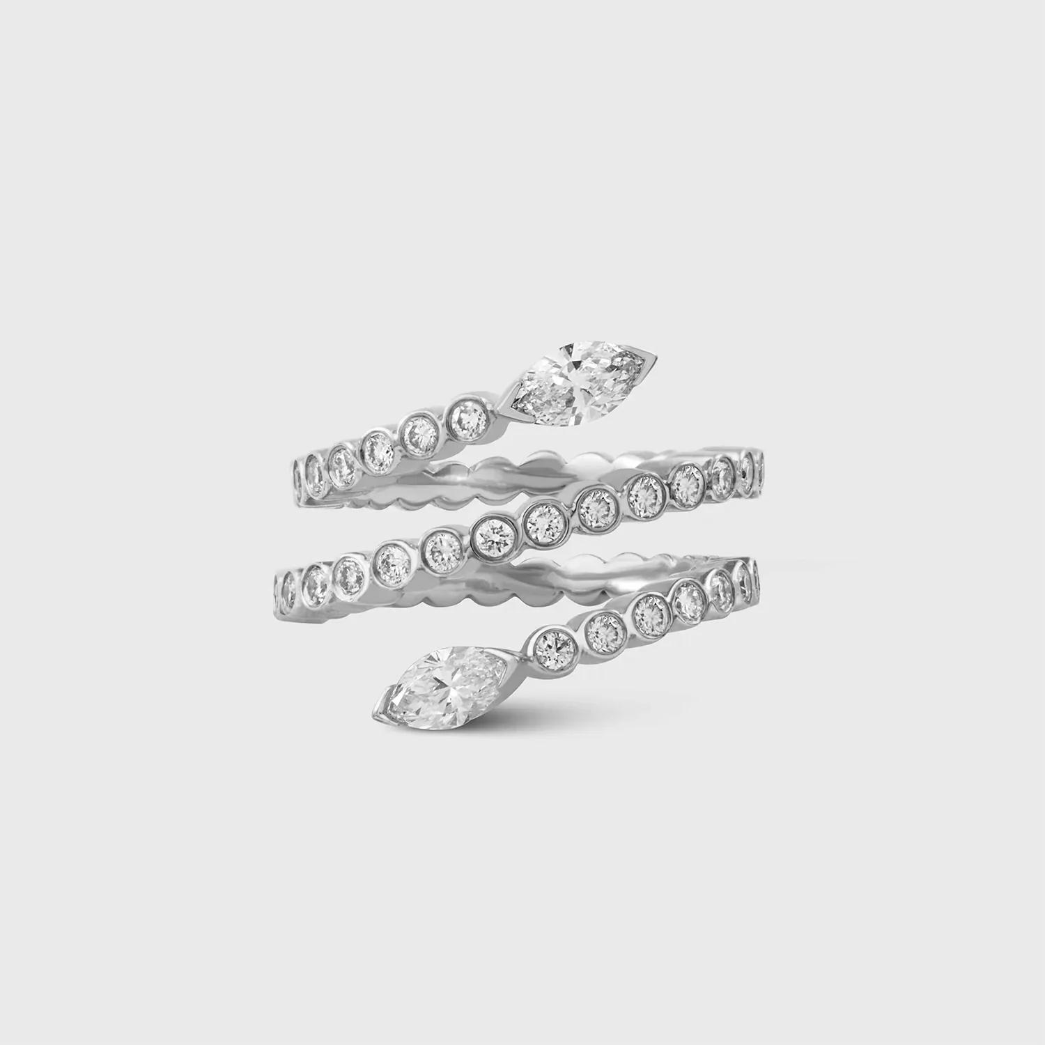 White Gold Little Violet Ring