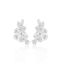 White Gold Mixed Cut Diamond Earrings
