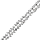 White Gold Mixed Cut Diamond Tennis Bracelet