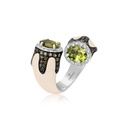 White Gold Peridot Ring