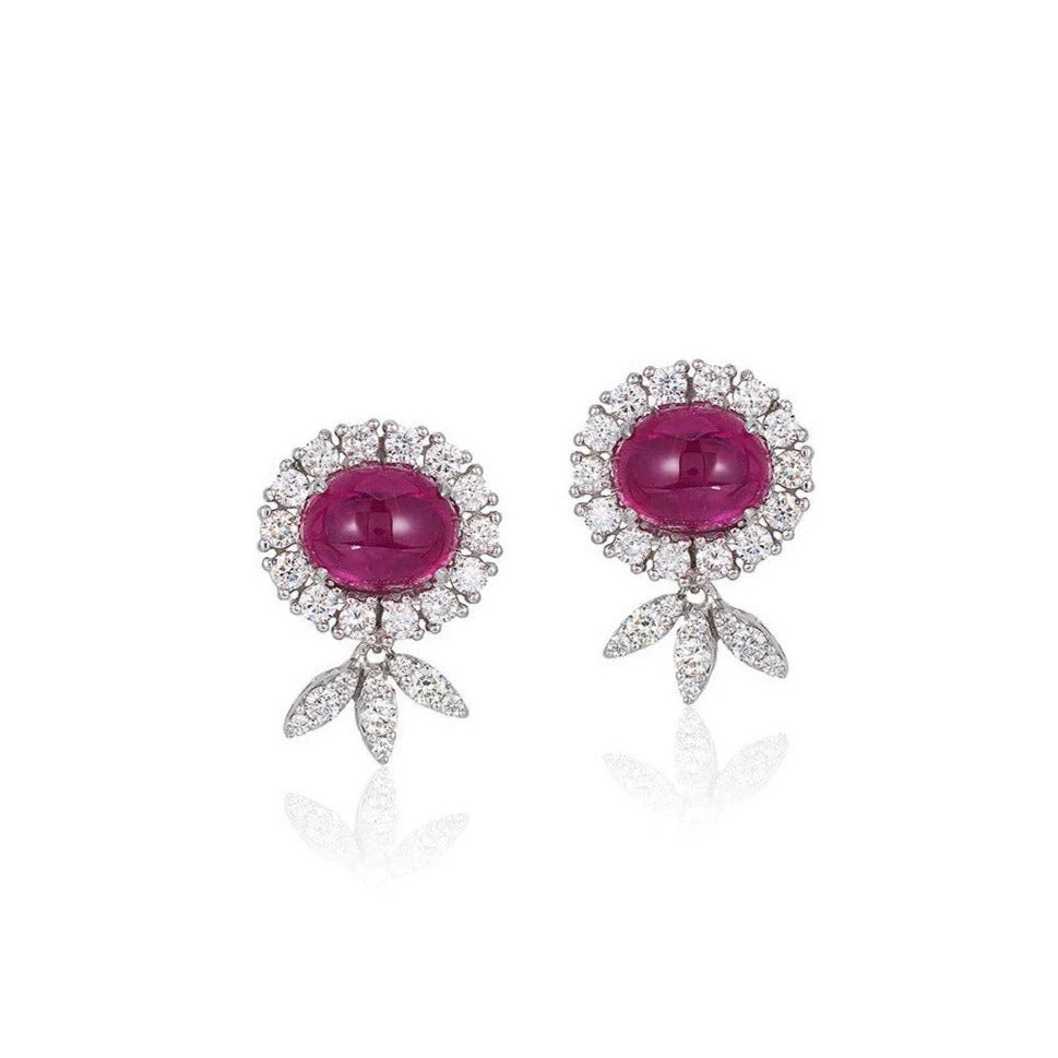 White Gold Rana Flora Earrings