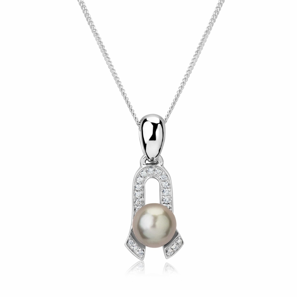White Gold Tahitian Pearl Pendant
