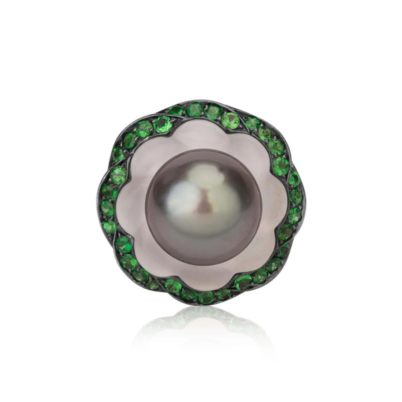 White Gold Tsavorite Ring