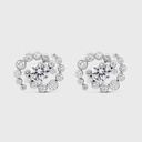 White Gold Whirlwind Earrings