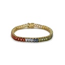 Yellow Gold Arcobaleno Tennis Bracelet