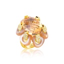 Yellow Gold Citrine Flower Ring