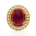 Yellow Gold Elettra Rubellite Bow Ring