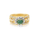 Yellow Gold Emerald Yellow Gold Ring