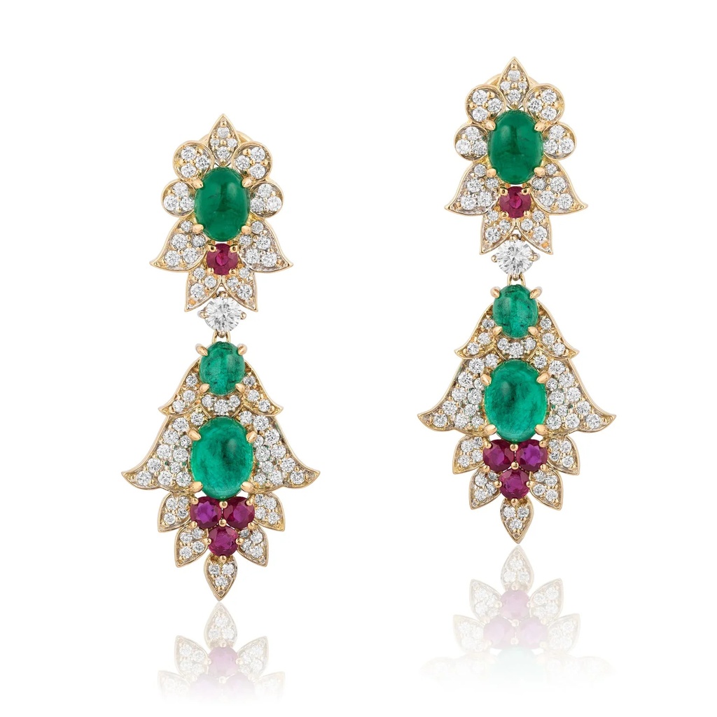 Yellow Gold Fantasia Flora Earrings
