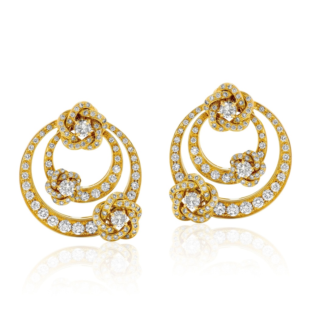 Yellow Gold Flora Gold Earrings