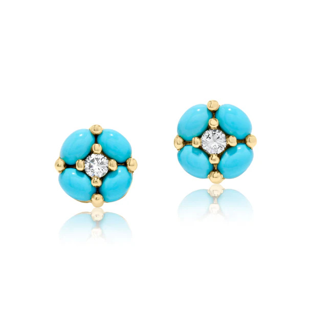 Yellow Gold Oceano Flora Earrings