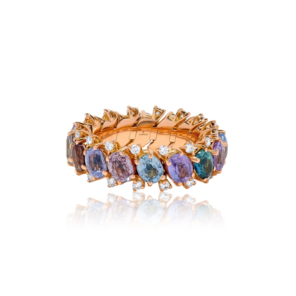 Yellow Gold Rosa Eternity Band