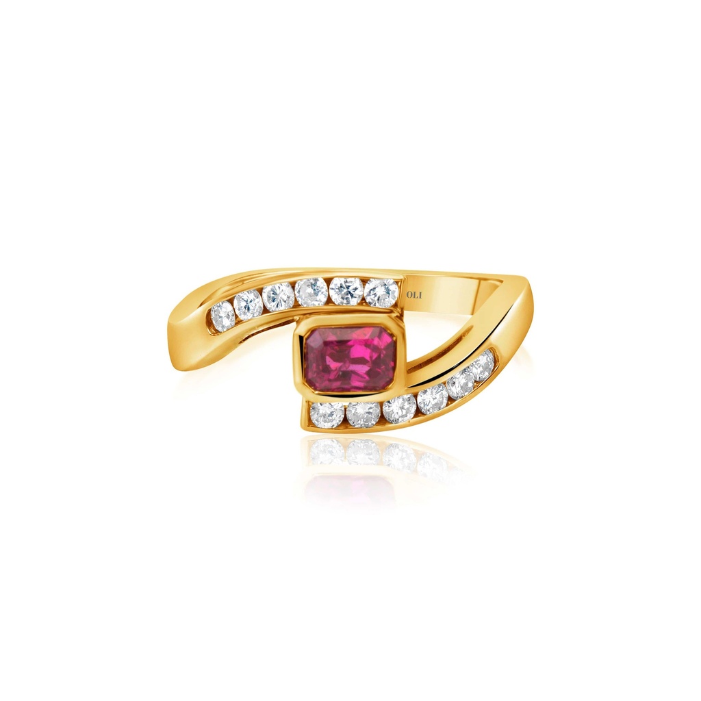 Yellow Gold Ruby Ring Yellow Gold