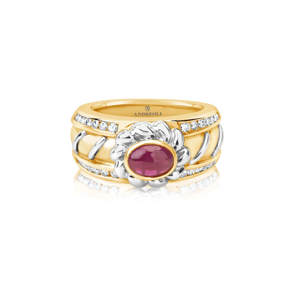 Yellow Gold Ruby Ring Yellow Gold