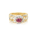 Yellow Gold Ruby Ring Yellow Gold