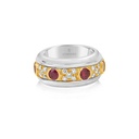 Yellow Gold Ruby Spinning Ring