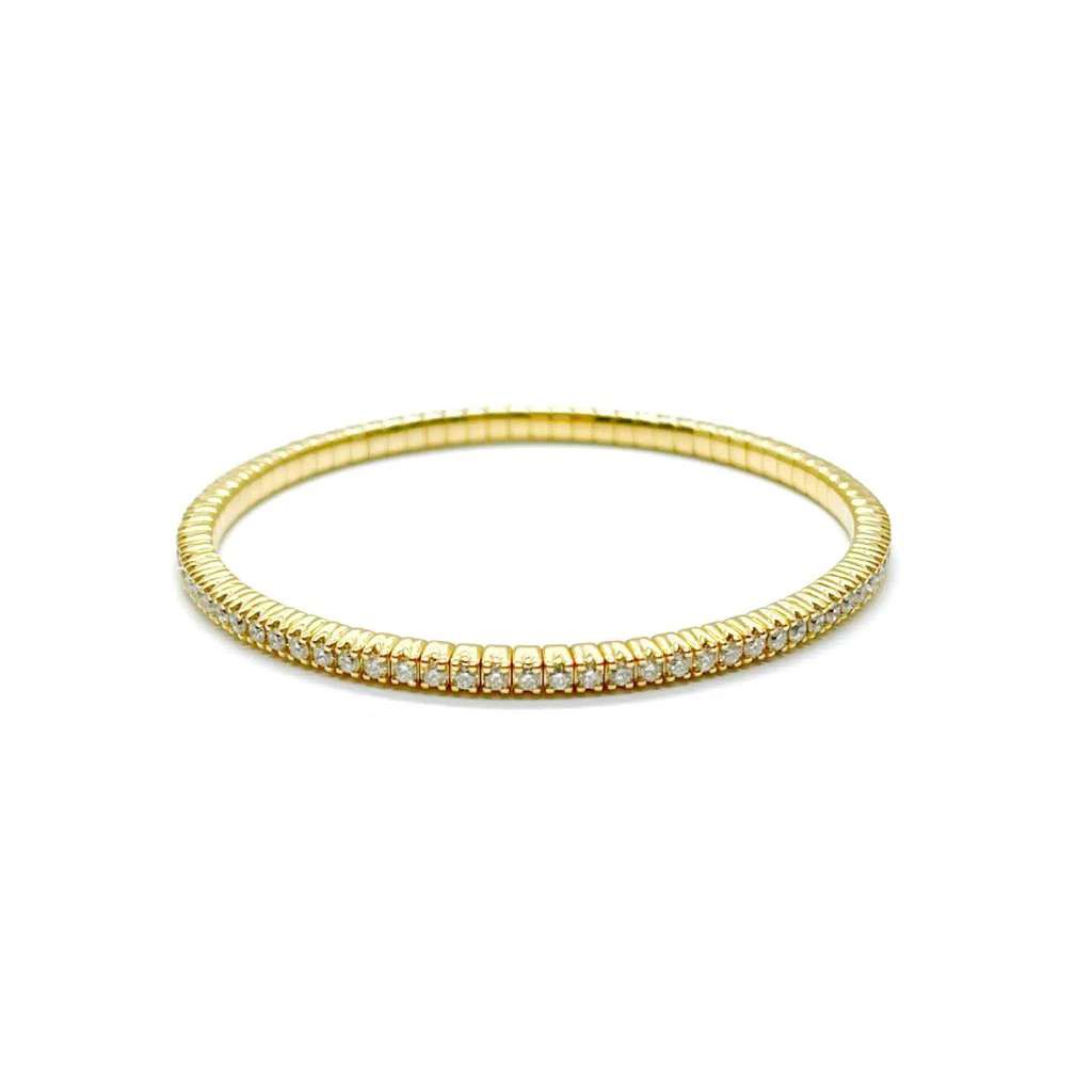 Yellow Gold Stretch Tennis Bracelet