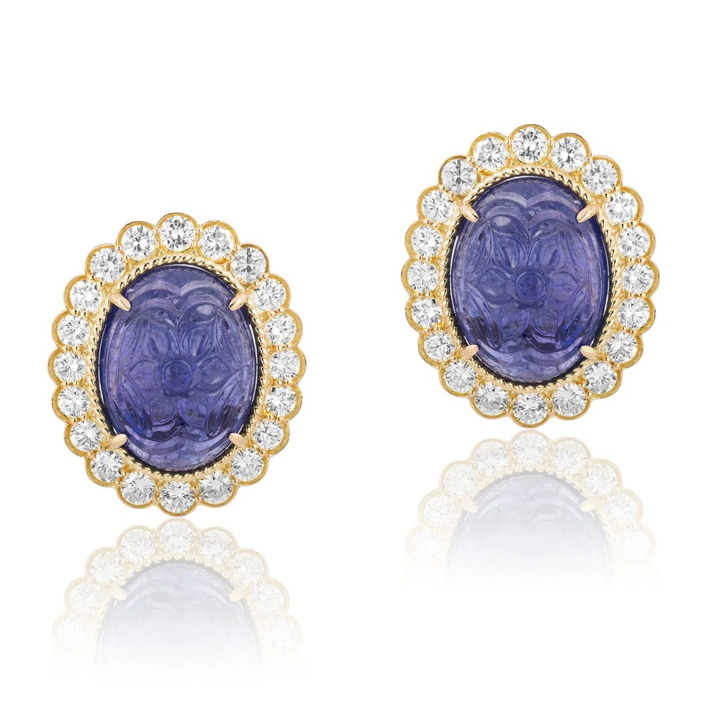 Yellow Gold Thilia Flora Earrings