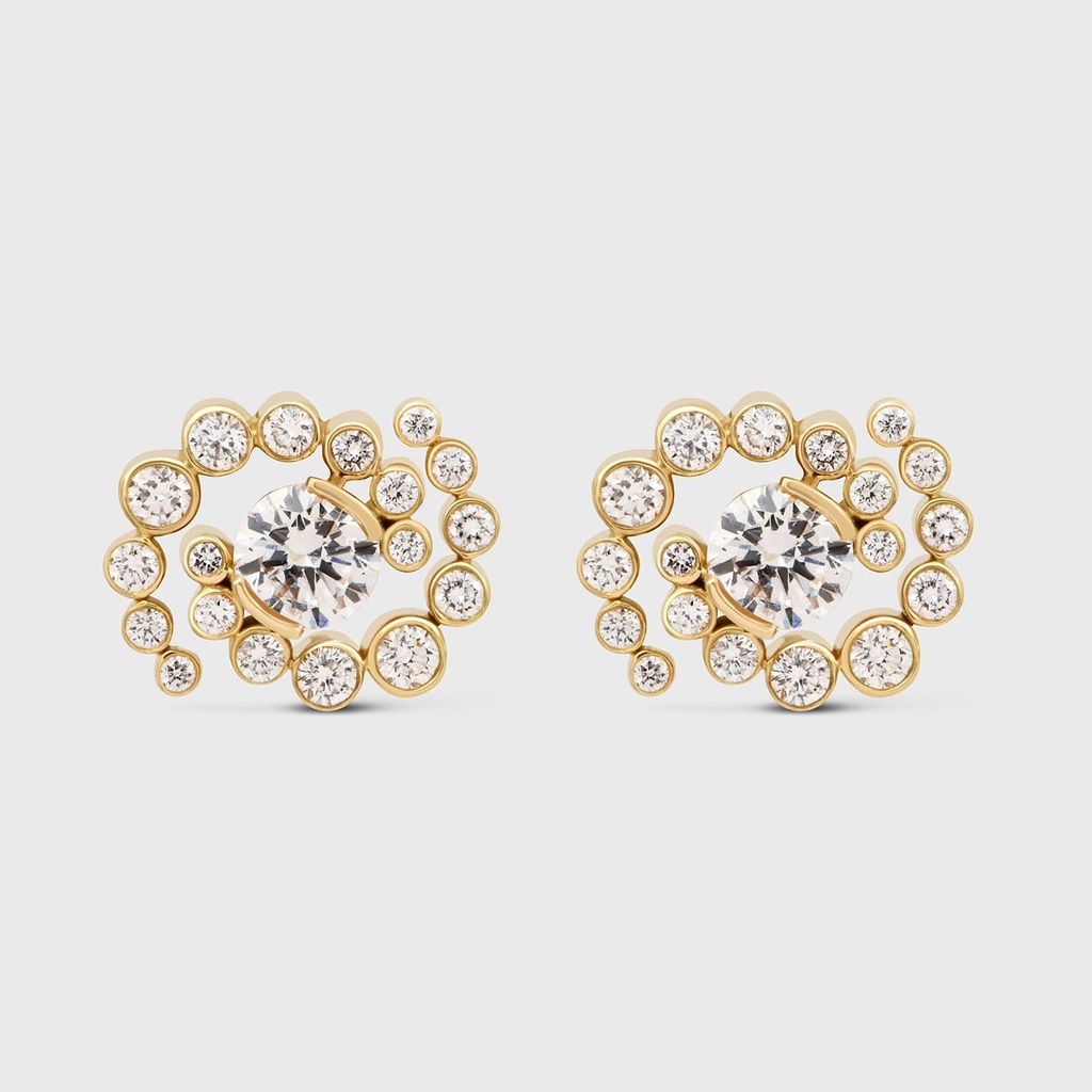 Yellow Gold Whirlwind Earrings