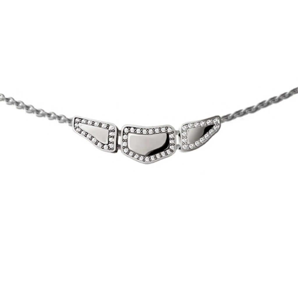 Skin 3 Elements Light Pavé Diamond Necklace - White Gold