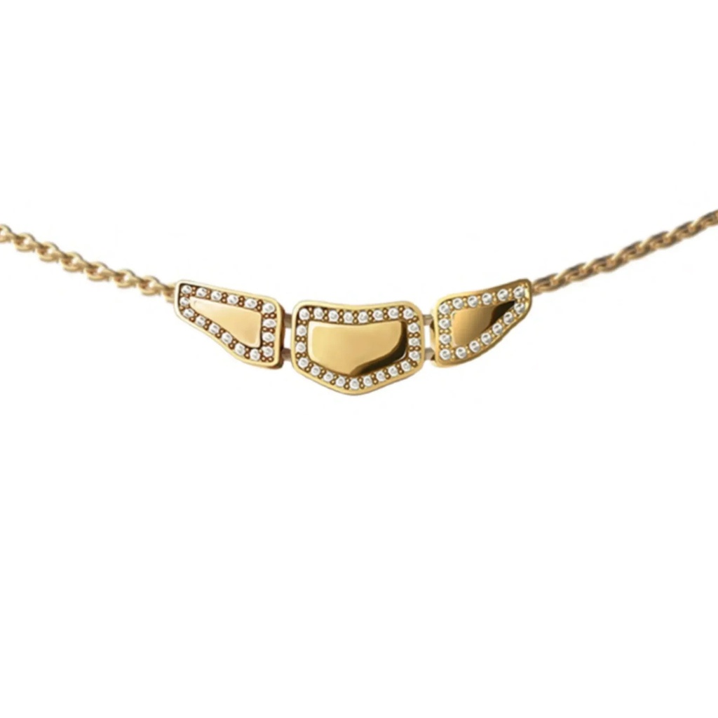 Skin 3 Elements Light Pavé Diamond Necklace - Yellow Gold