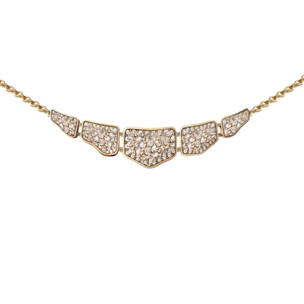Skin 5 Elements Full Pavé Diamond Necklace - Yellow Gold