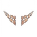 Skin 6 Elements Light Pavé Diamond Earrings - Rose Gold
