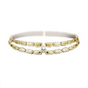 Skin Double Row Light Pave Diamond Choker - Yellow Gold