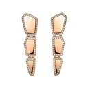 Skin Drop Light Pavé Diamond Earrings - Rose Gold