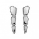 Skin Drop Light Pave Diamond Earrings - White Gold