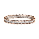 Spike Double Row Full Pave Diamond Bracelet - Rose Gold