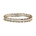 Spike Double Row Full Pave Diamond Bracelet - Yellow Gold