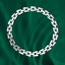 Spike Large 3 Row Light Pave Diamond Necklace - White Gold