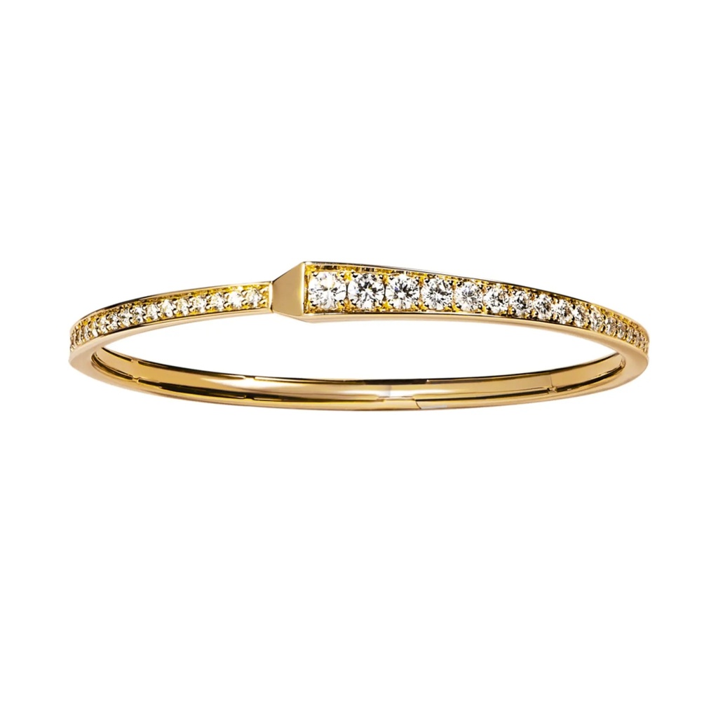 Spike One Full Pave Diamond Bracelet - Yellow Gold