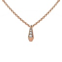Spike One Full Pave Diamond Mini Pendant - Rose Gold