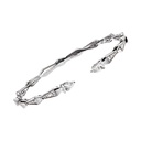 Spike Open Full Pave Diamond Bracelet - White Gold
