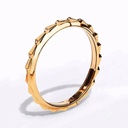 Spike Signature Light Pave Diamond Bracelet - Yellow Gold