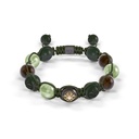 Shamballa Jewels Rose & Black Gold Sapphire 10mm Braided Bead Bracelet