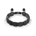 Shamballa Jewels Black Gold Sapphire & Jade 10mm Lock Bead Bracelet