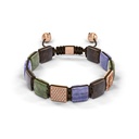 Shamballa Jewels Rose Gold Diamond Sapphire & Amethyst 10mm Lock Bead Bracelet